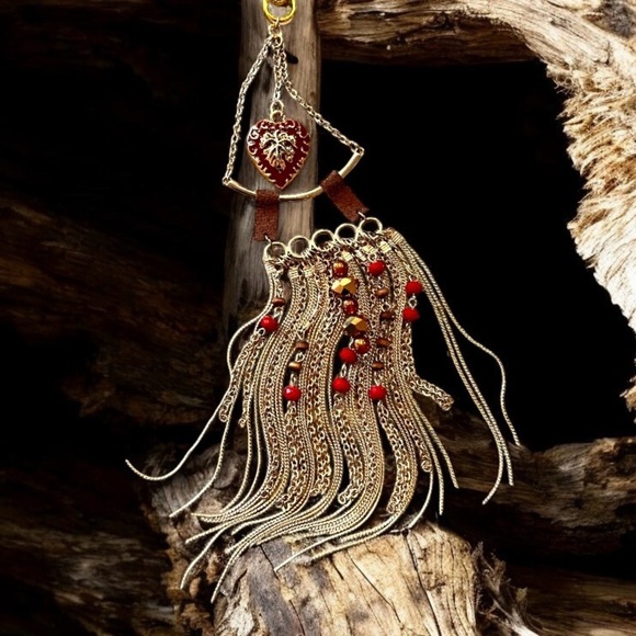 Vintage 70’s Bag Charm Red, Silver and Gold toned Bag Charm - Picture 6 of 15